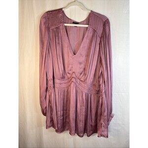 Torrid Long Sleeve Blouse Dusty Rose Size 4XL Preowned